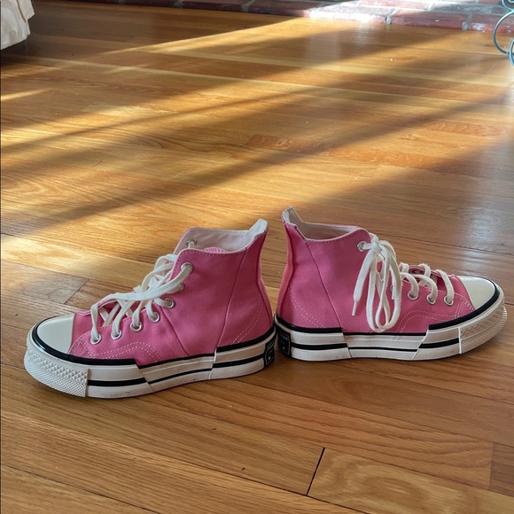 Women's Converse Pink High-Top Sneakers - Picture 6 of 10